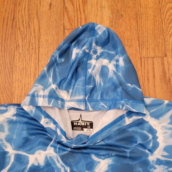 Habit Solar Factor Hoodie S Blue Wave Outdoors 40+ UVF Protection Performance - Picture 7 of 8